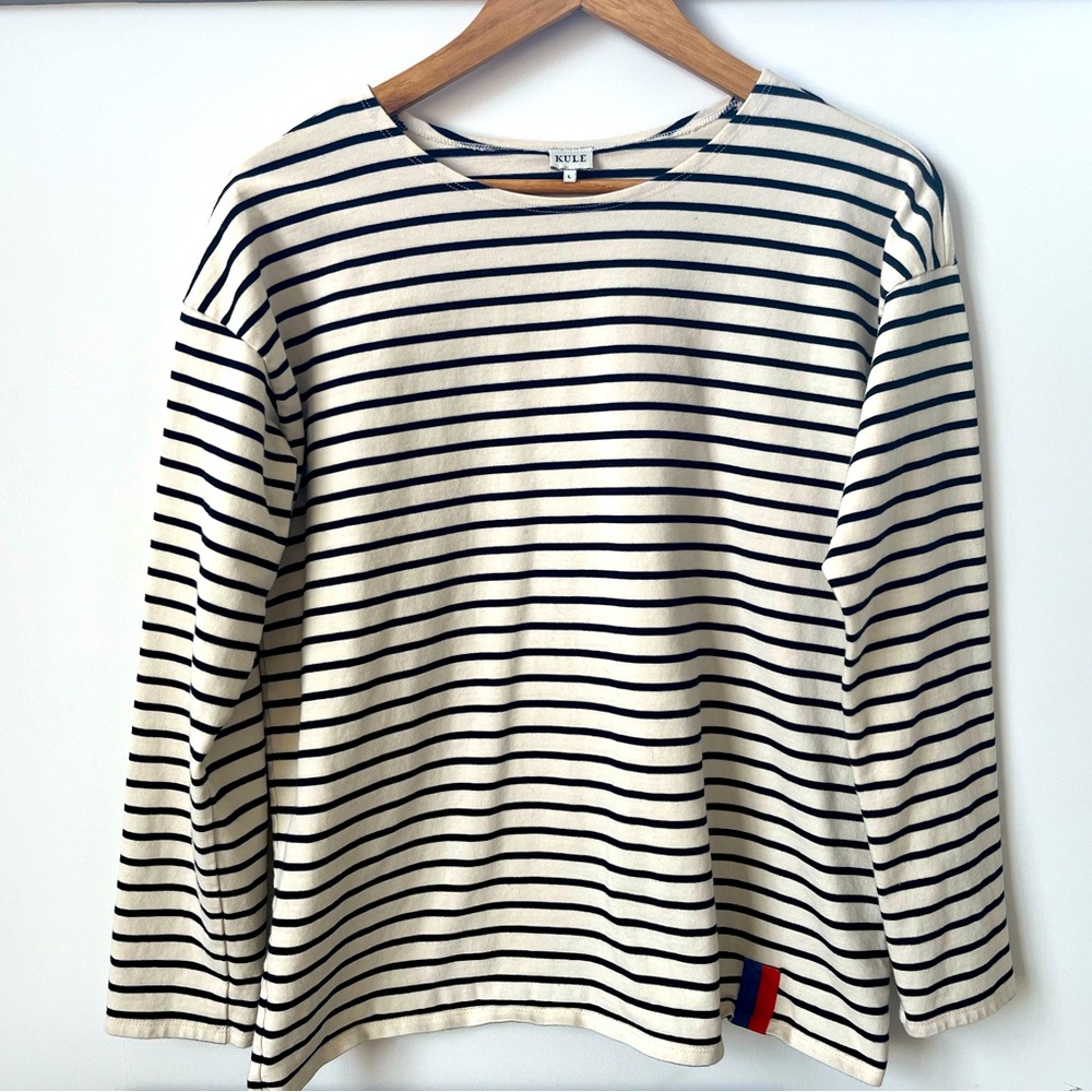 Kule stripe long sleeve shirt, size L